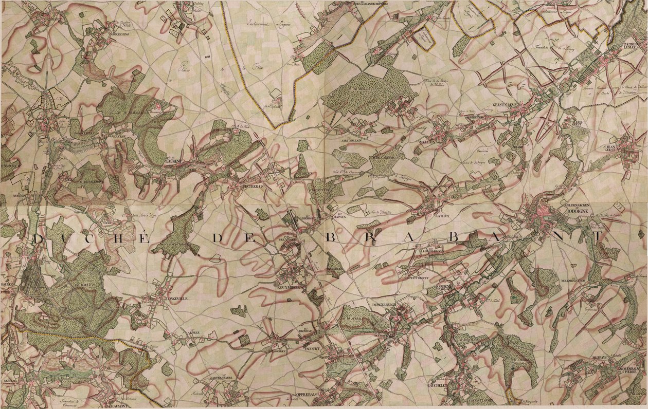 Mapa Wąsosz autorstwa Joseph de Ferraris