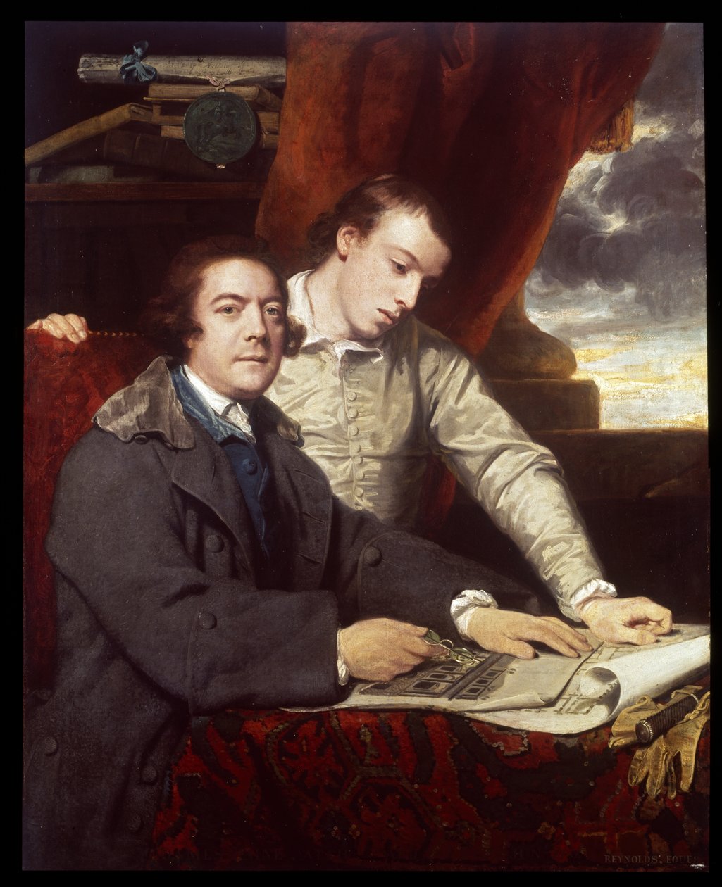 James Paine, architekt i jego syn, James, 1764 autorstwa Joshua Reynolds
