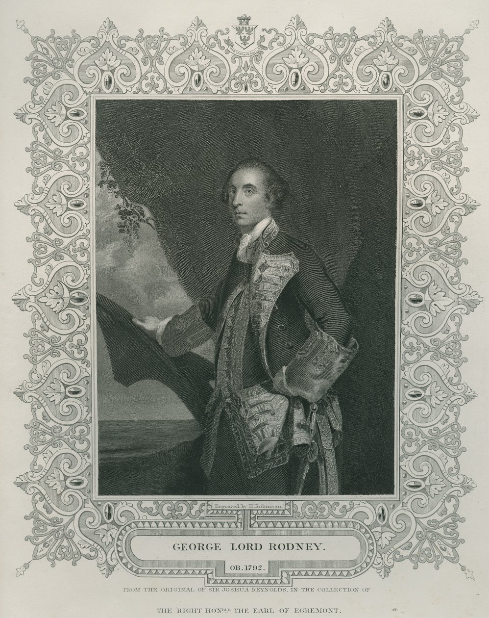Sir George Brydges Rodney autorstwa Joshua Reynolds