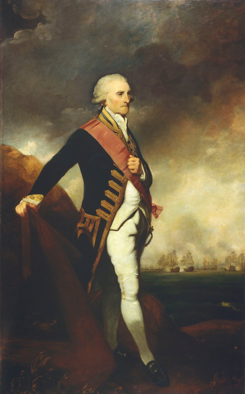 Admirał Lord George Brydges Rodney autorstwa Joshua Reynolds