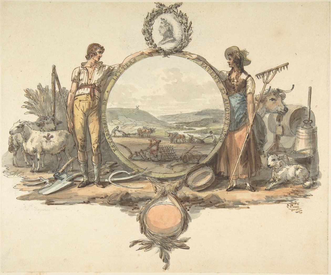 Projekt na frontyspis, ca. 1793. autorstwa Josiah Boydell