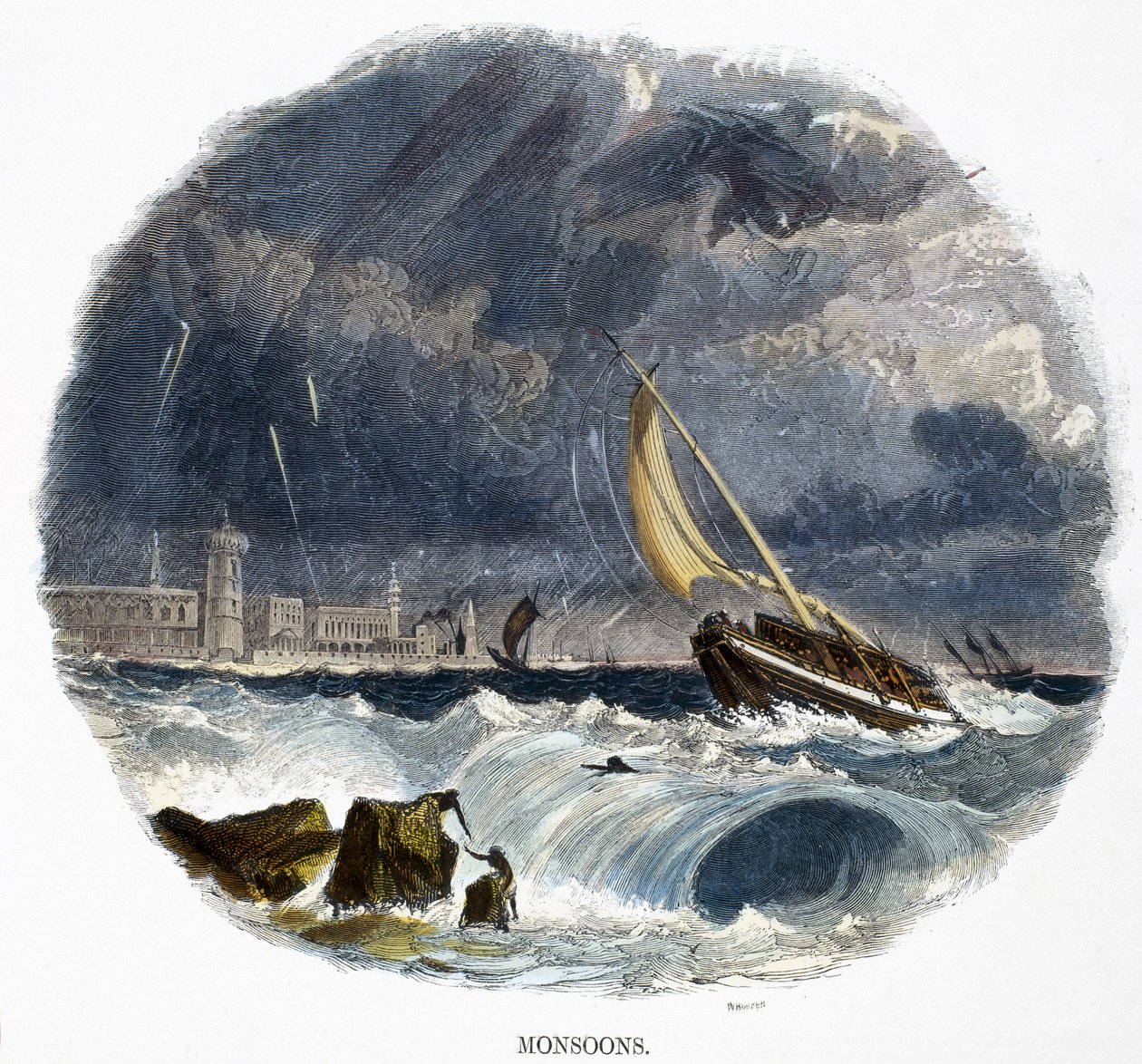 Monsuny, ze zjawisk natury, 1849 autorstwa Josiah Wood Whymper
