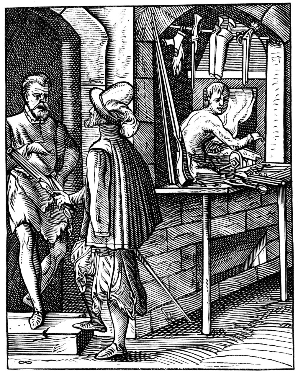 Arkebuzier, XVI w. 1849 r. autorstwa Jost Amman
