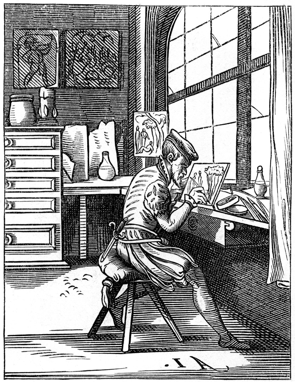 Iluminator, XVI wiek 1849. autorstwa Jost Amman