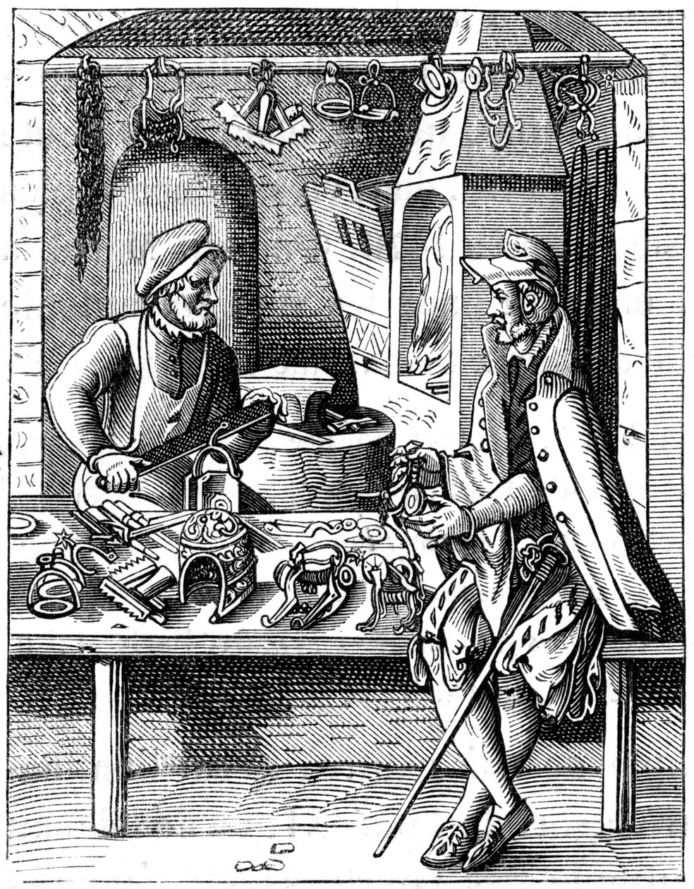 Wytwórca ostróg, XVI w. 1849 r. autorstwa Jost Amman