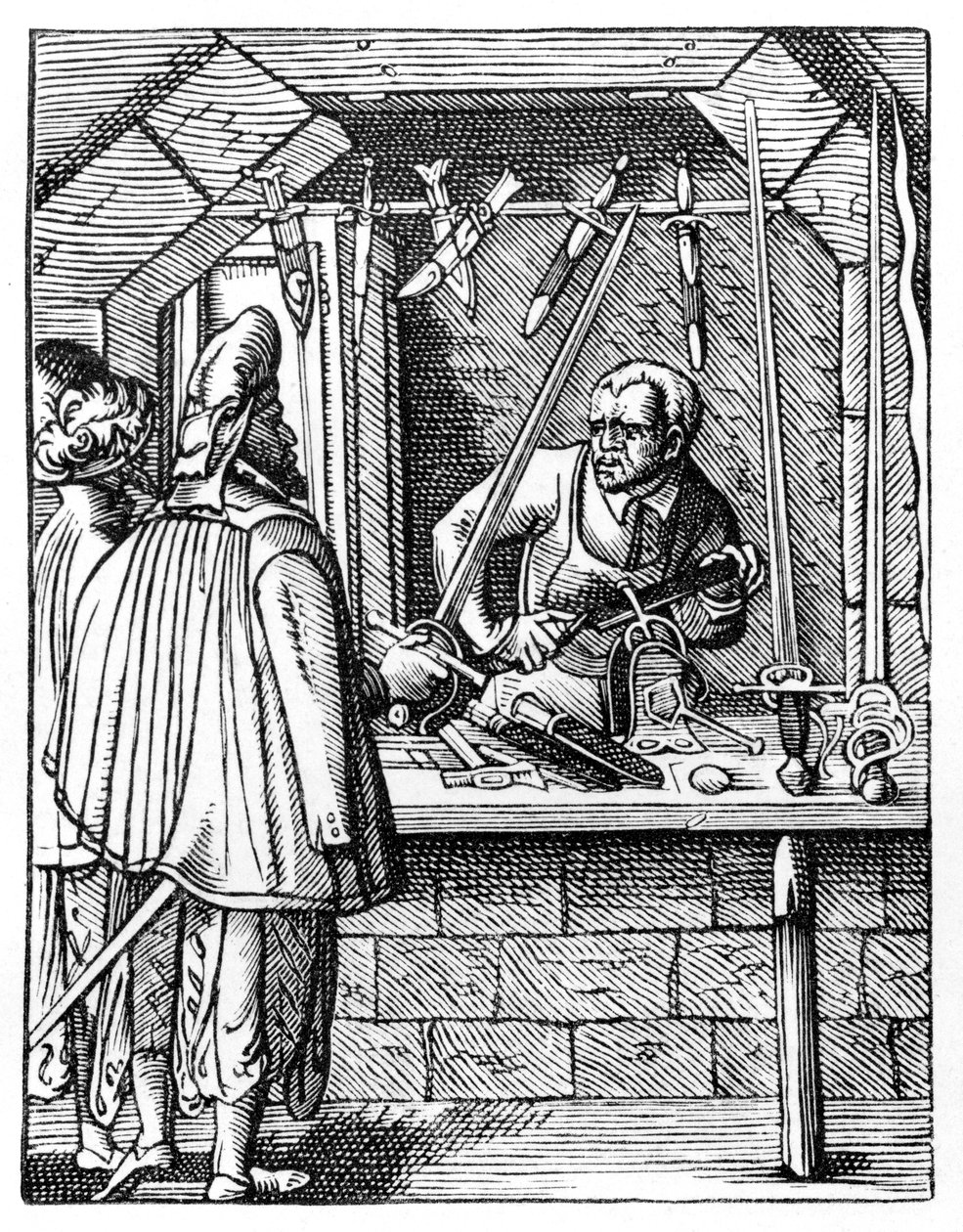 Wytwórca mieczy, c1559-1591 autorstwa Jost Amman