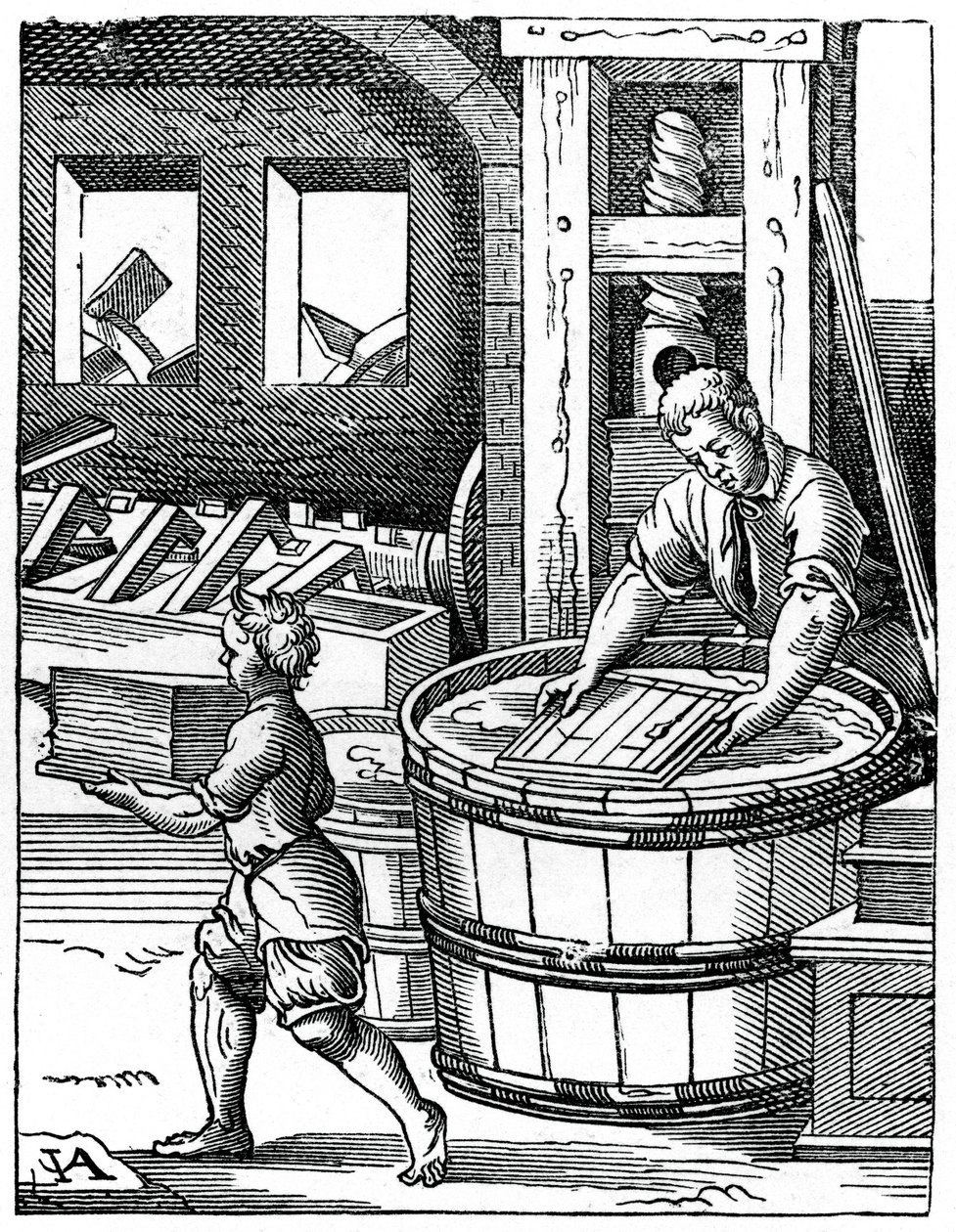 Papierniarz, XVI wiek, 1870 autorstwa Jost Amman
