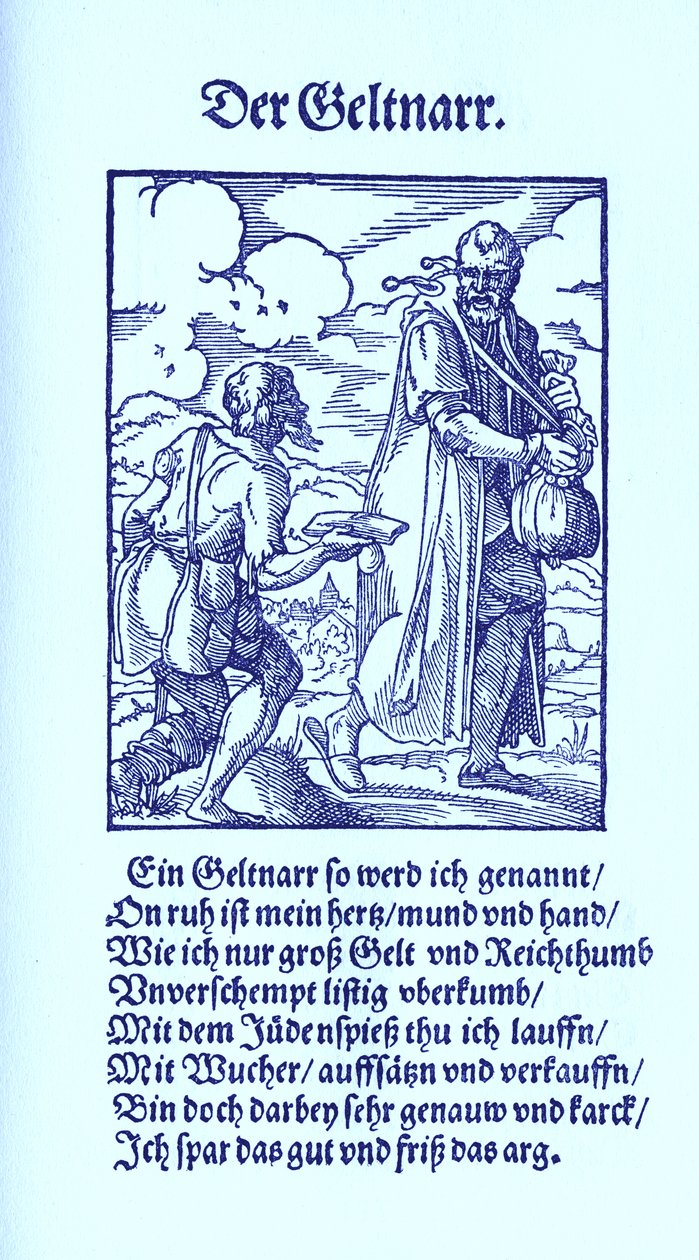 Chciwy głupiec autorstwa Jost Amman