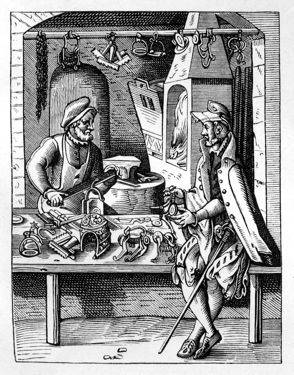Producent ostróg, c1559-1591 autorstwa Jost Amman
