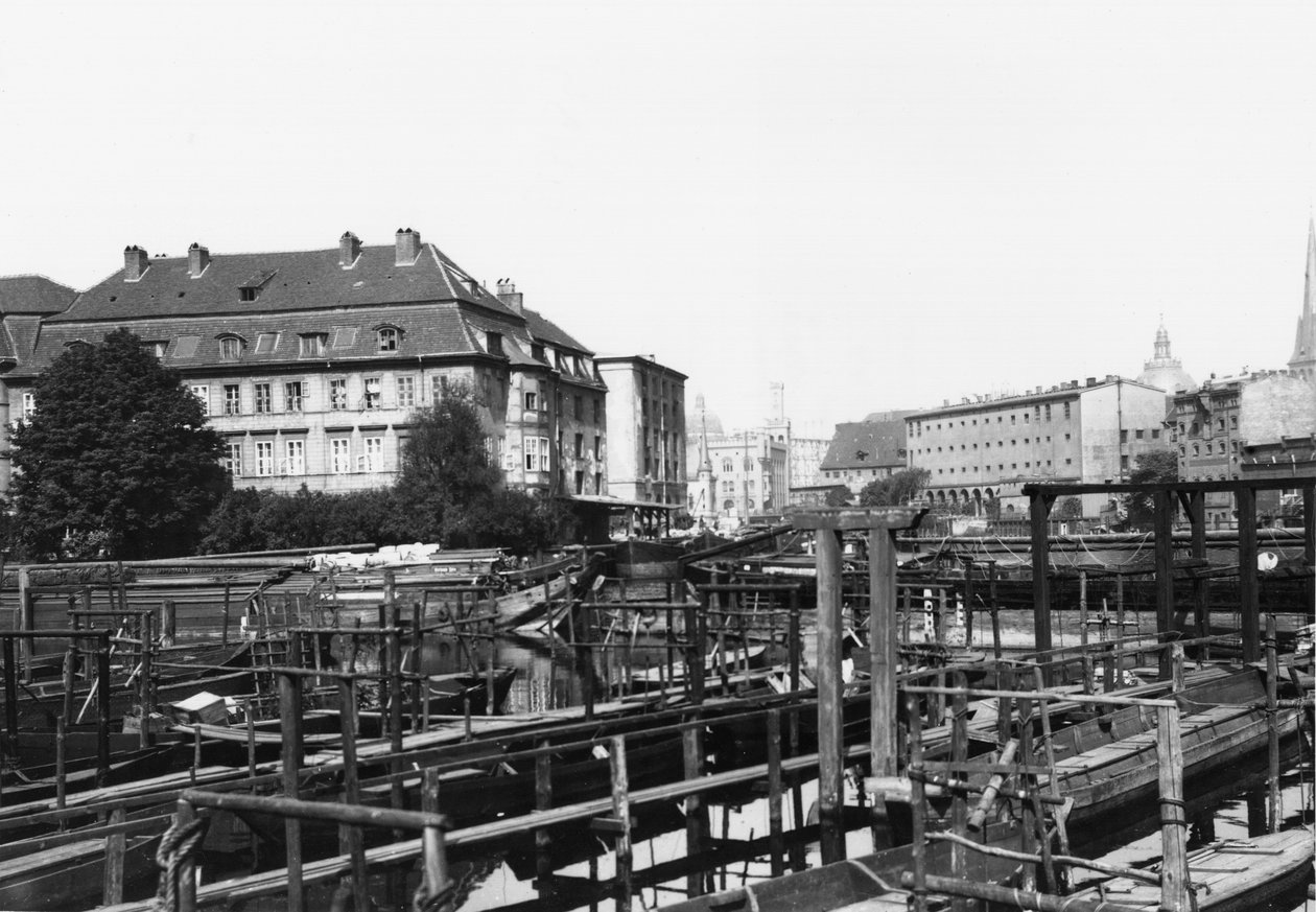 Widok z „Fischerinsel”, Berlin, ok. 1910 r. autorstwa Jousset