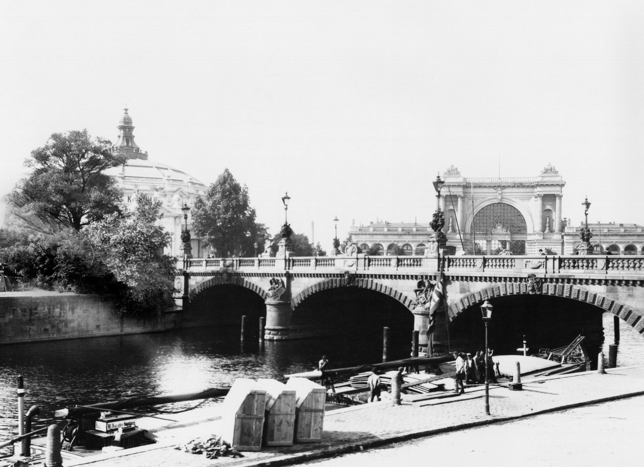 Widok na most Moltke i stację Lehrter Bahnhof, Berlin, ok.1910 autorstwa Jousset