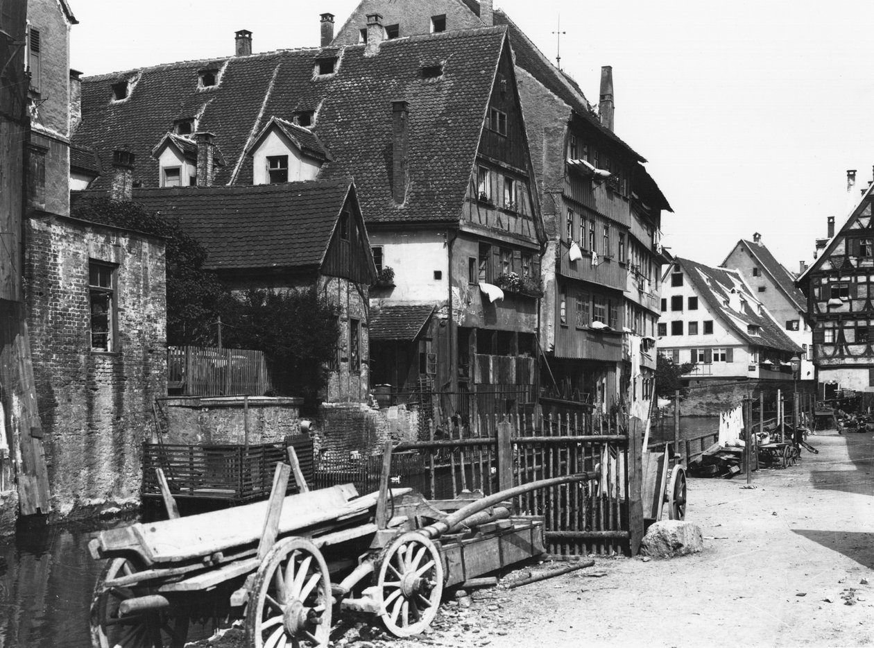 Widok Starej Dzielnicy, Ulm, ok. 1910 autorstwa Jousset