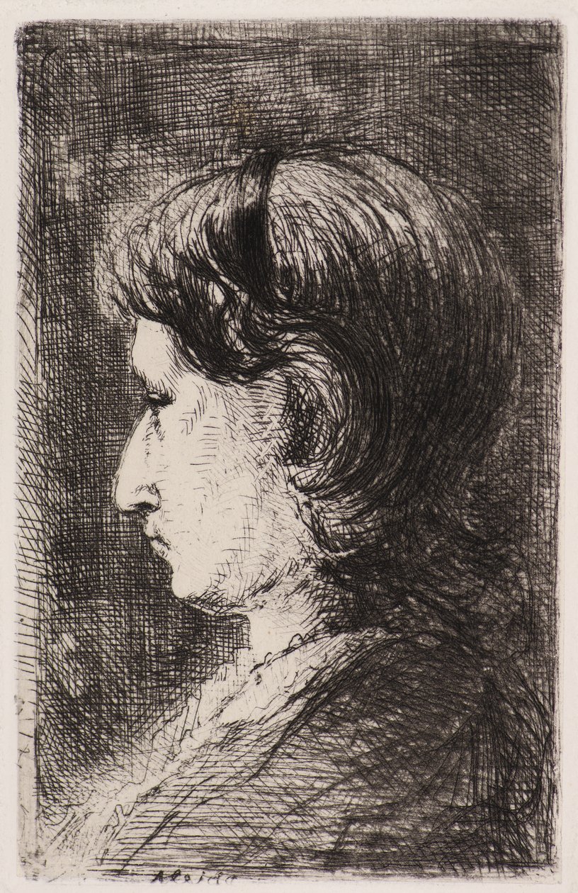 Portret kobiecy (akwaforta) autorstwa Jozef  Israels