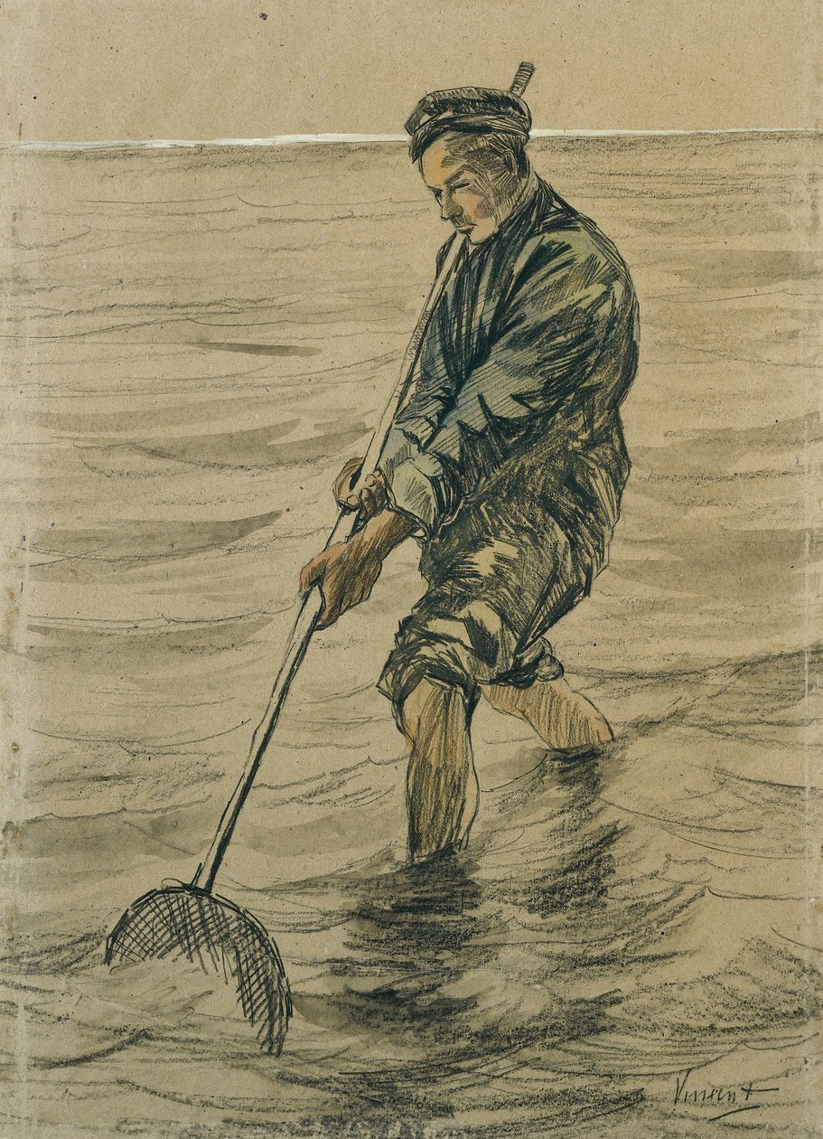 Rybak muszli, 1863-90 autorstwa Jozef Israëls