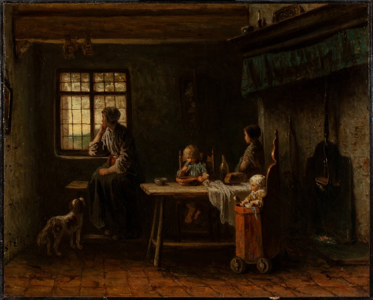 Niespokojna rodzina autorstwa Jozef Israëls