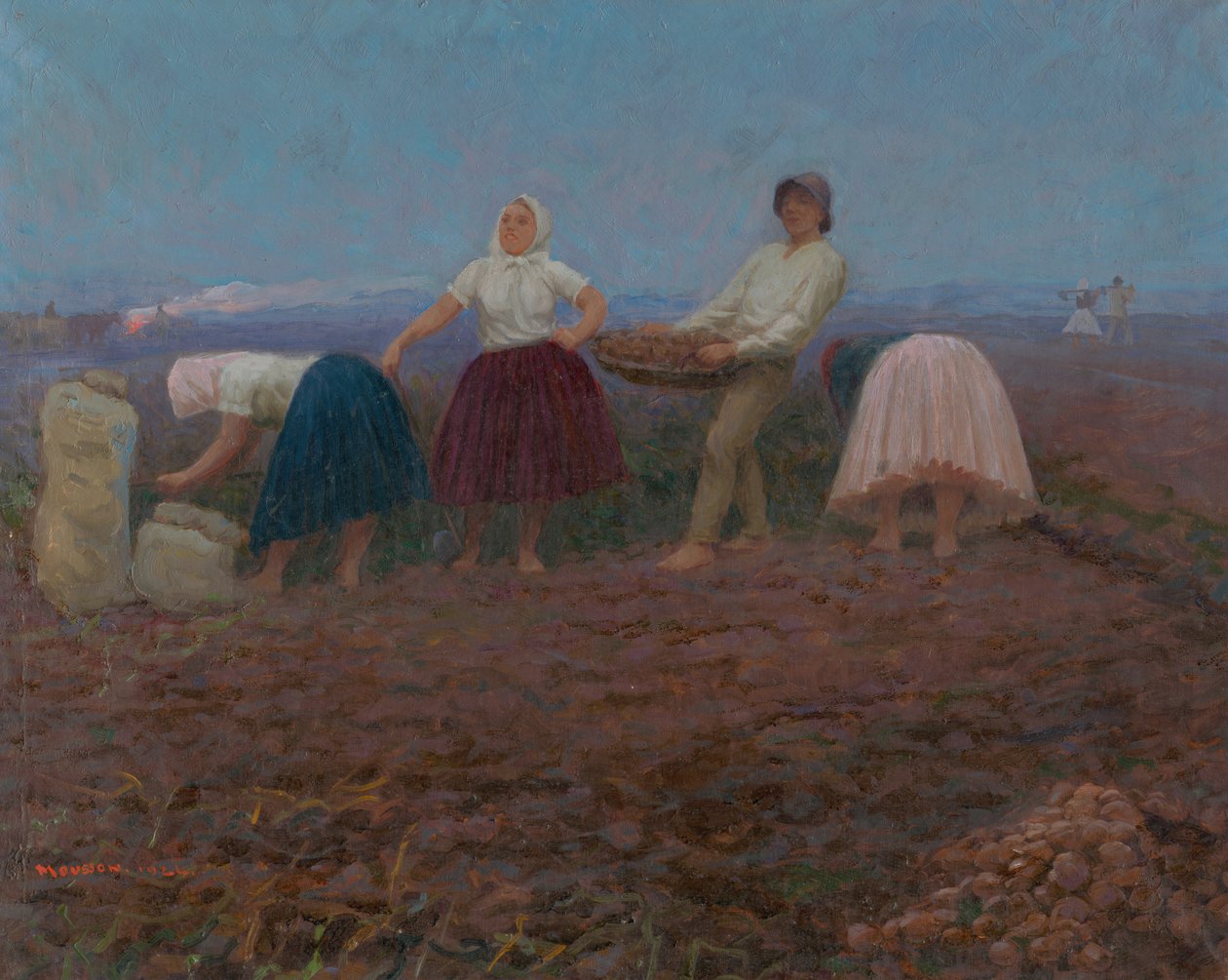 Zbieranie ziemniaków autorstwa Jozef Teodor Mousson