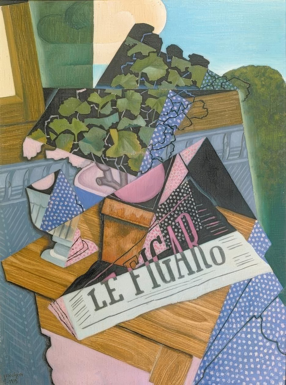 Garnek pelargonii autorstwa Juan Gris