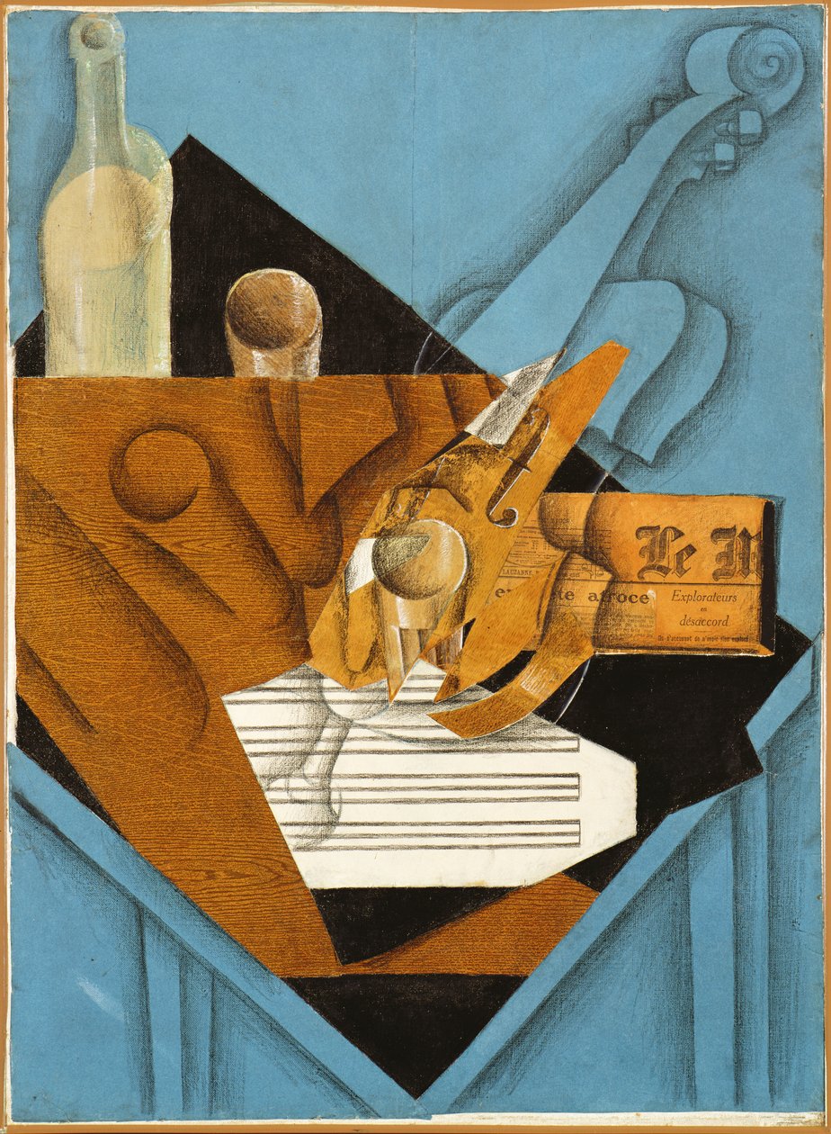 Stół muzyków, 1914 (kolaż) autorstwa Juan Gris