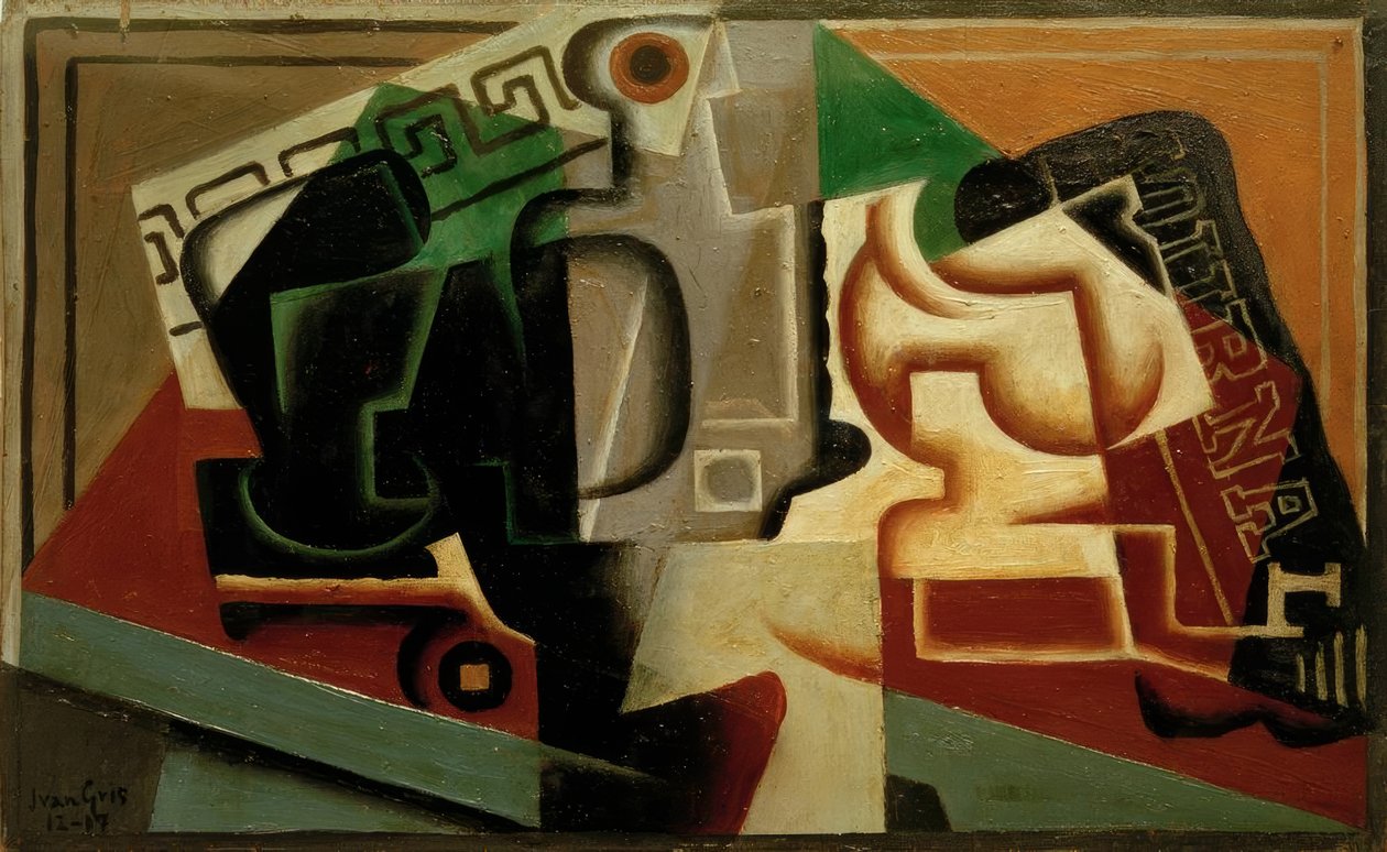 Szkło i karafka autorstwa Juan Gris