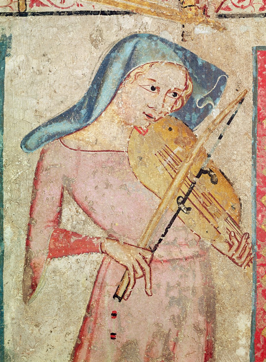 Święte kobiety przy grobie i zmartwychwstanie, fragment skrzypka, 1330 autorstwa Juan Oliver