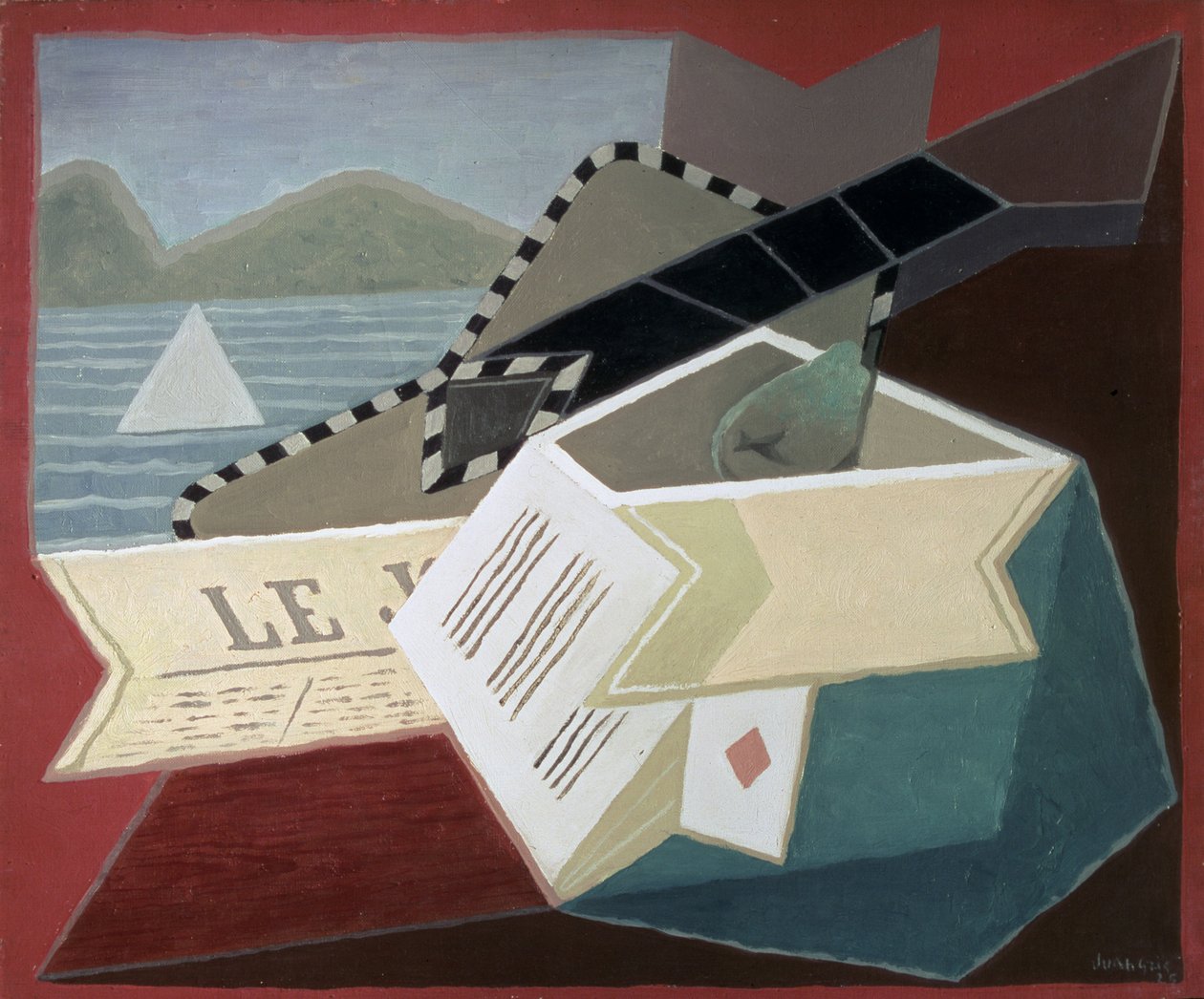 Gitara zwrócona w stronę morza autorstwa Juan Gris