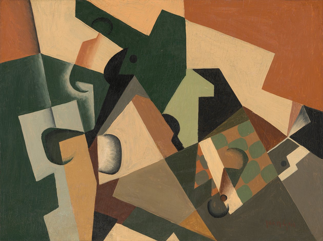 Szkło i szachownica autorstwa Juan Gris