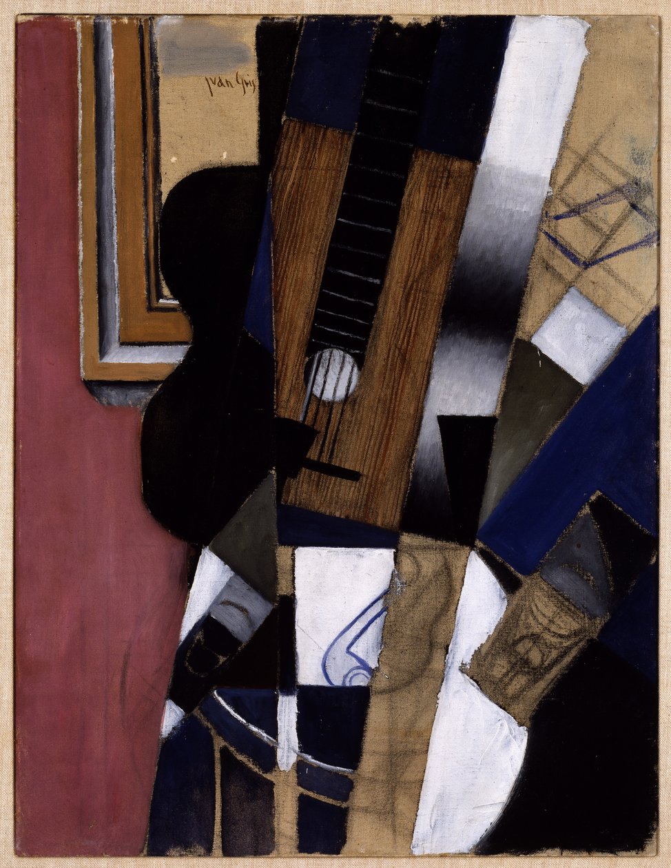 Gitara i fajka autorstwa Juan Gris