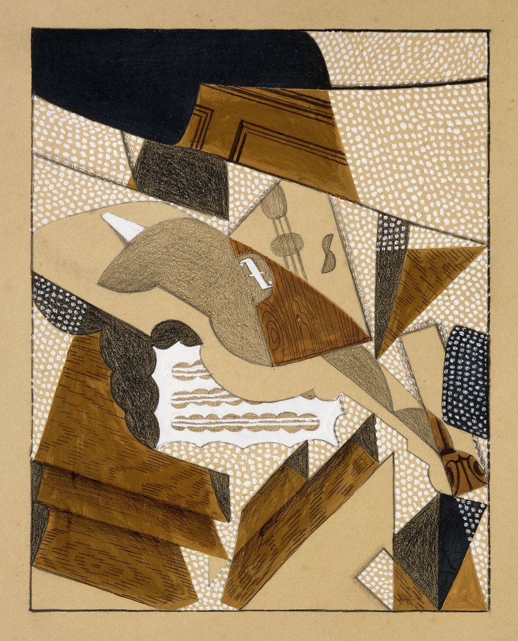 Skrzypce, ok. 1915-1916 autorstwa Juan Gris