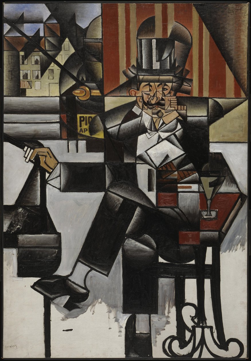Mężczyzna w kawiarni, 1912. autorstwa Juan Gris