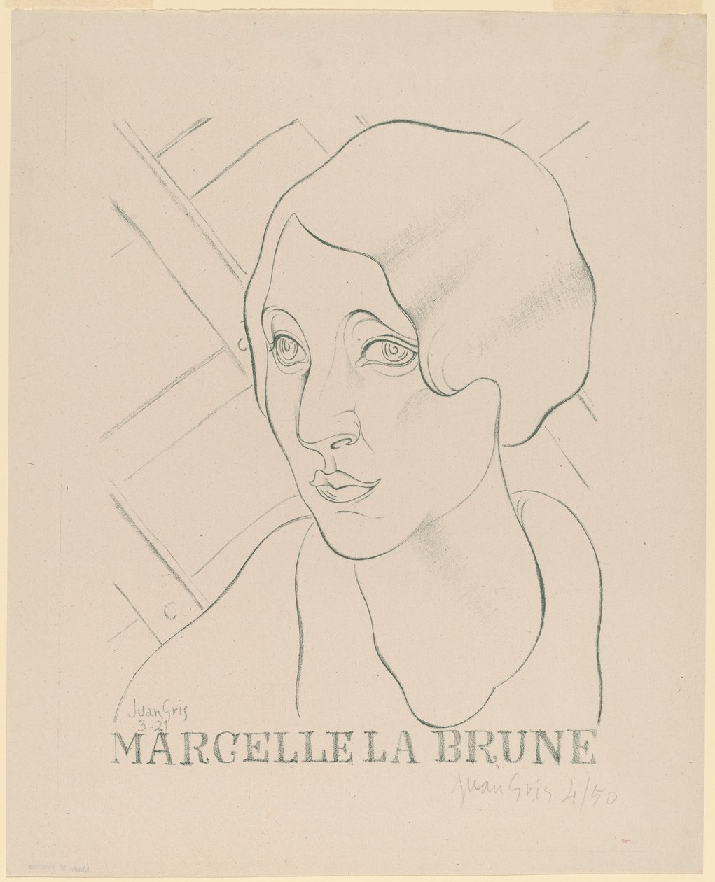 Marcelle Brązowy autorstwa Juan Gris