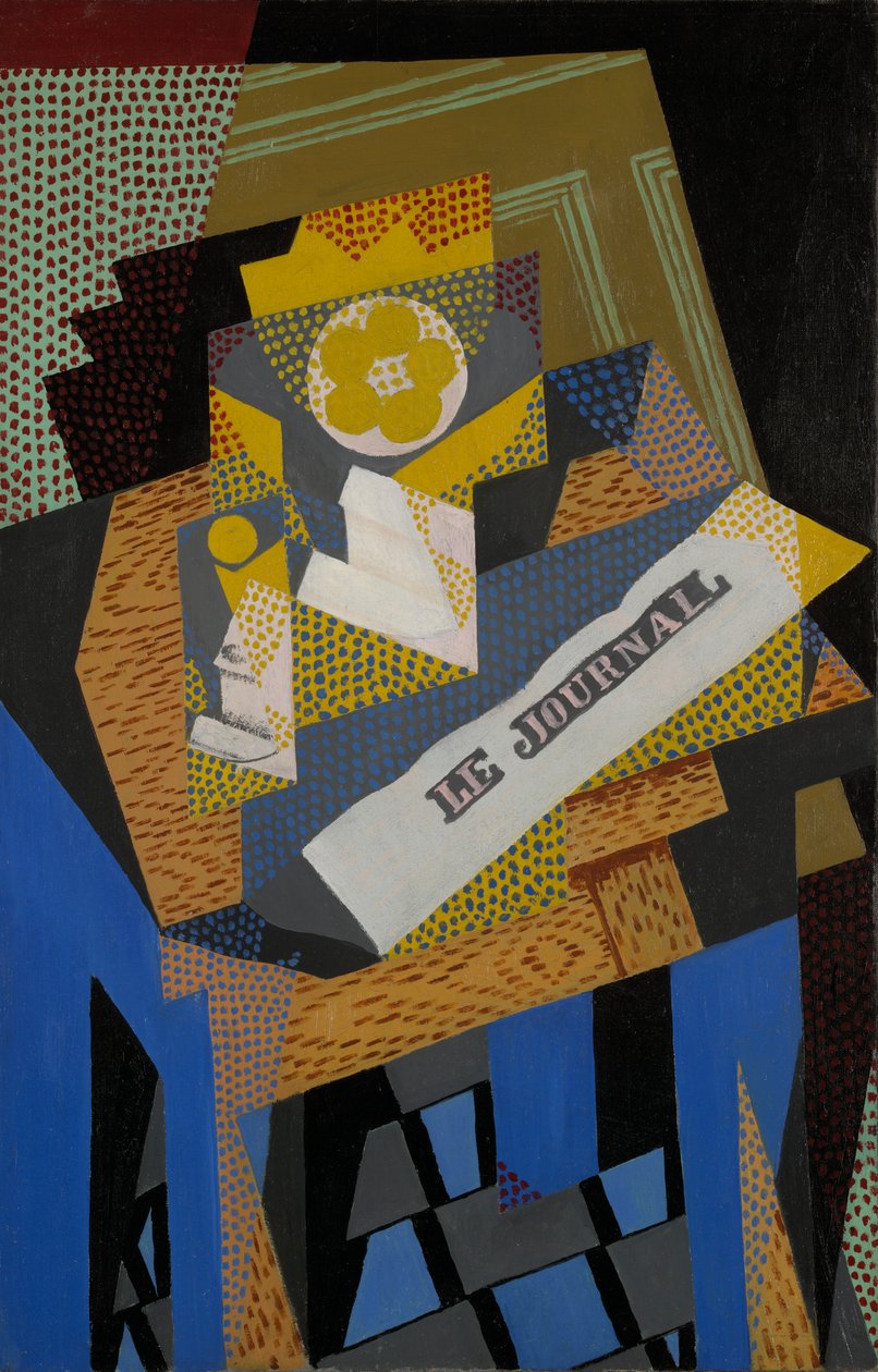 Gazeta i Danie Owocowe autorstwa Juan Gris