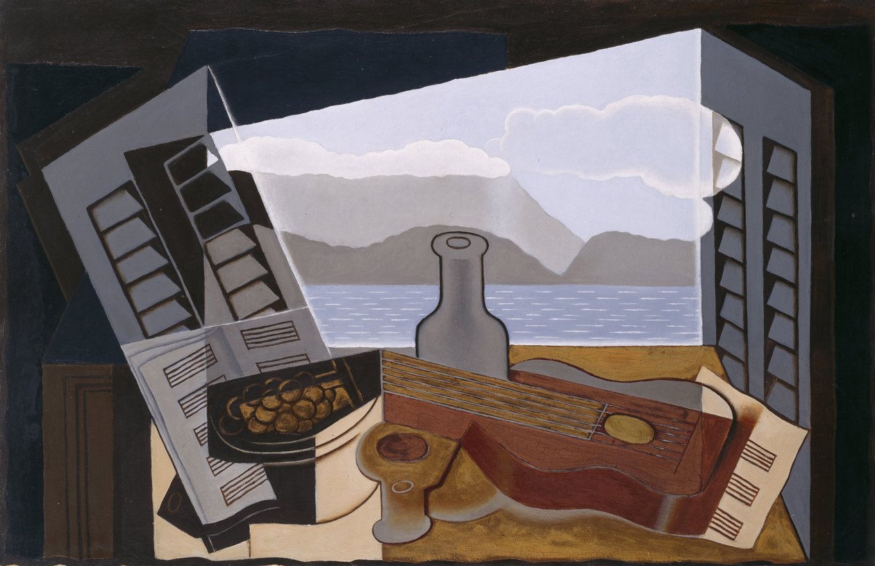 Otwarte okno, 1921 autorstwa Juan Gris