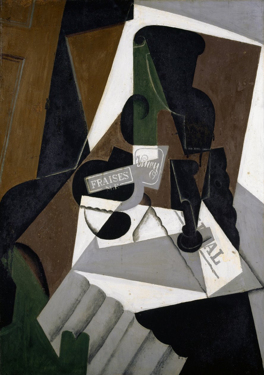 Garnek dżemu truskawkowego autorstwa Juan Gris