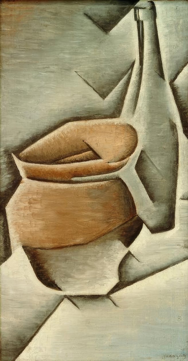 Garnek i butelka autorstwa Juan Gris