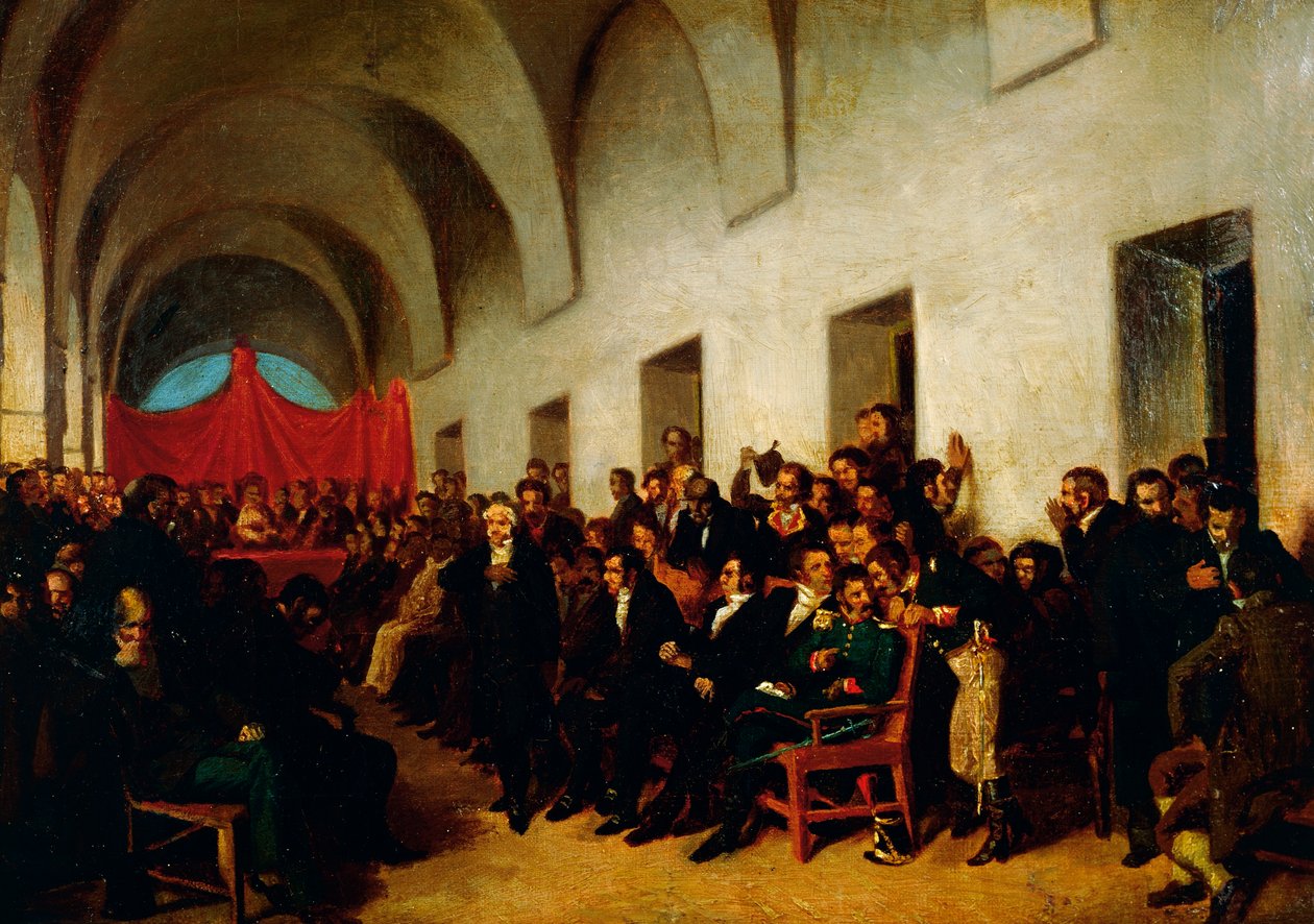 Cabildo w sesji, 22 maja autorstwa Juan Manuel Blanes