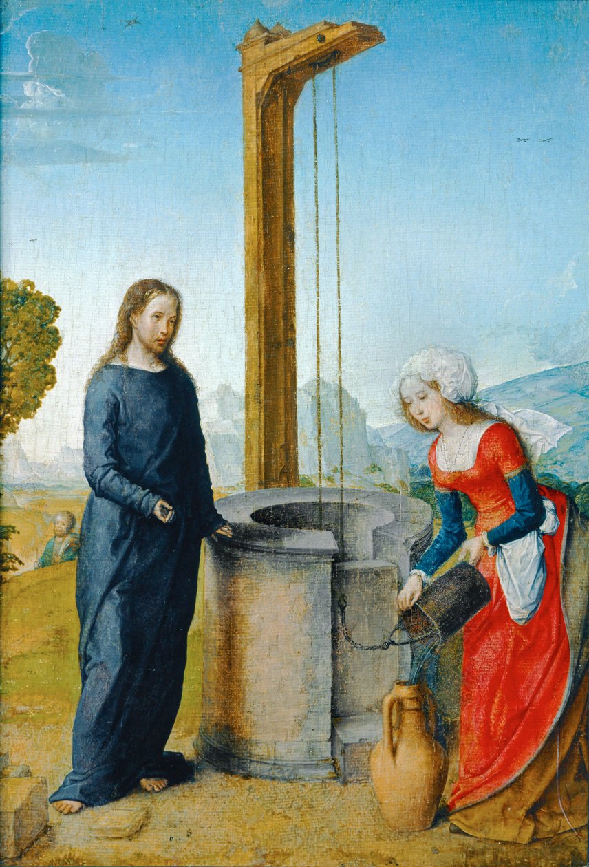 Chrystus i Samarytanka ... autorstwa Juan de Flandes
