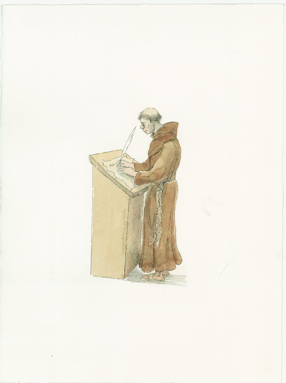 Kronikarz klasztorny, ok. 1066 2015 r. autorstwa Judith Dobie
