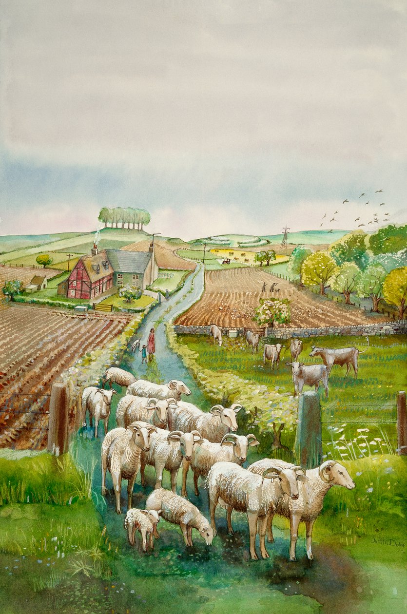 Krajobraz wiejski, c2010 autorstwa Judith Dobie