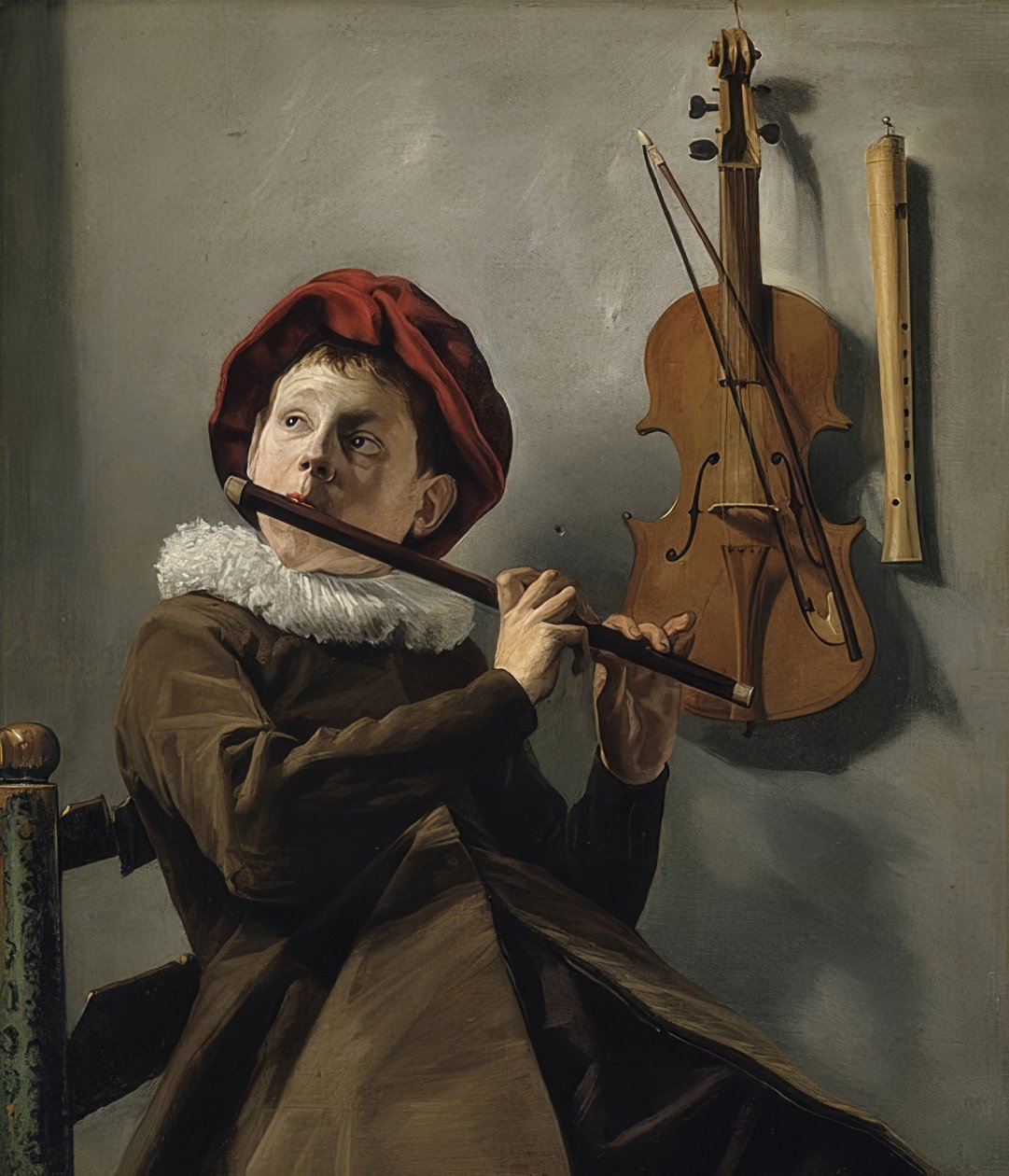 Chłopiec z fletem. 1630 autorstwa Judith Leyster