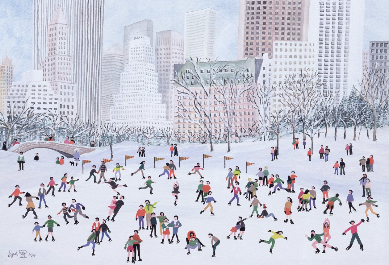 Lodowisko, Central Park, Nowy Jork, 1994 autorstwa Judy Joel