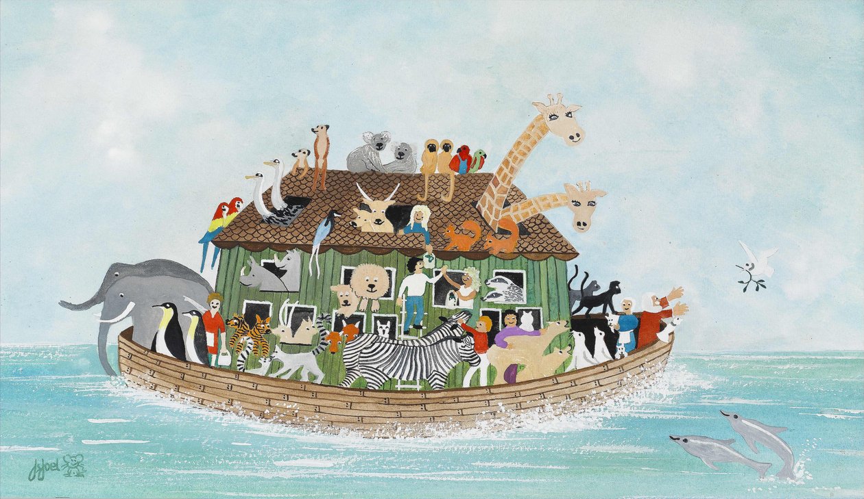 Arka Noego, 2009 (gwasz na papierze) autorstwa Judy Joel