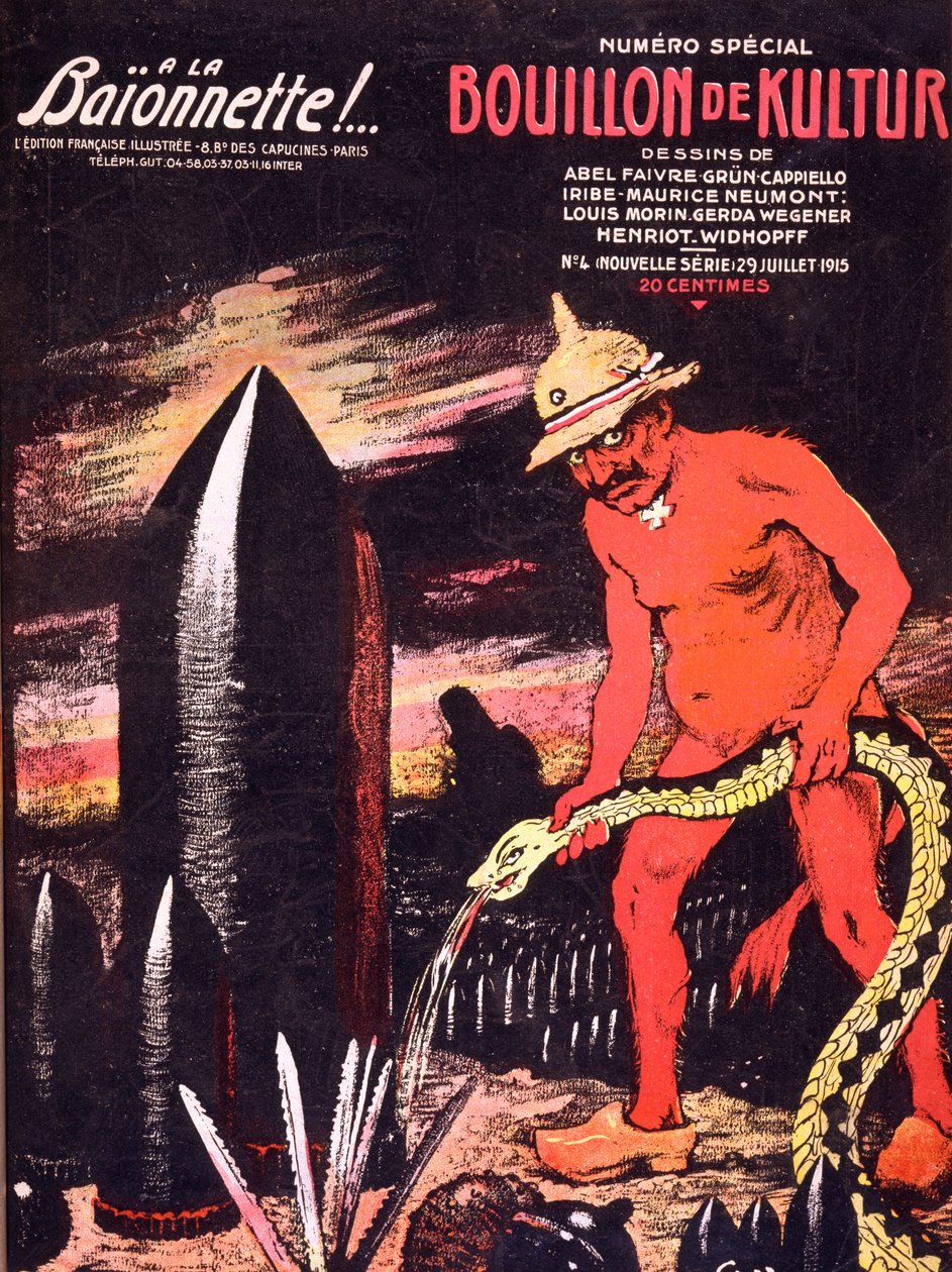 Okładka magazynu „La Baïonnette”, 29 lipca 1915 autorstwa Jules Alexandre Gruen or Grun