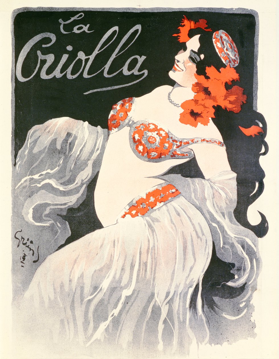 „La Criolla”, plakat do sali muzycznej, 1902 autorstwa Jules Alexandre Gruen or Grun