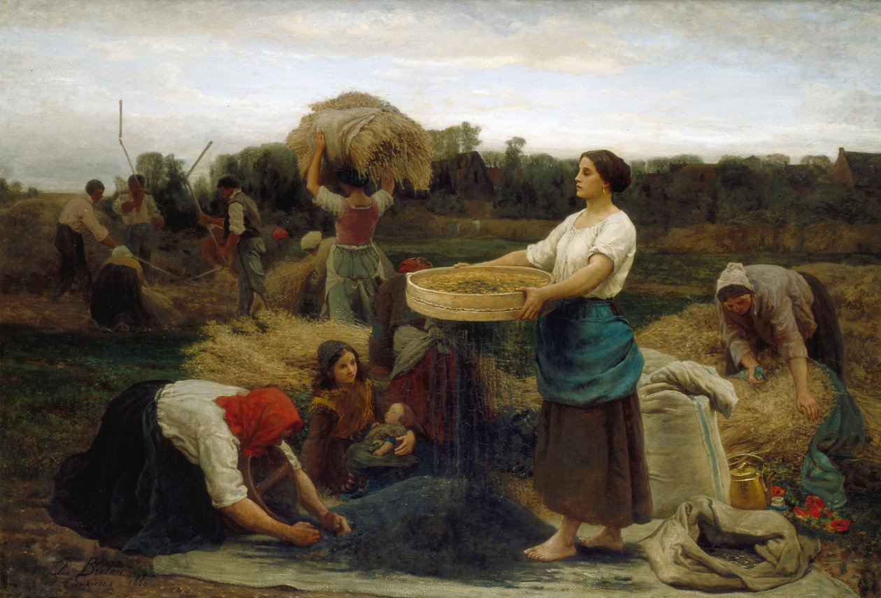 Rzepak (zbiór rzepaku), 1860 autorstwa Jules Breton