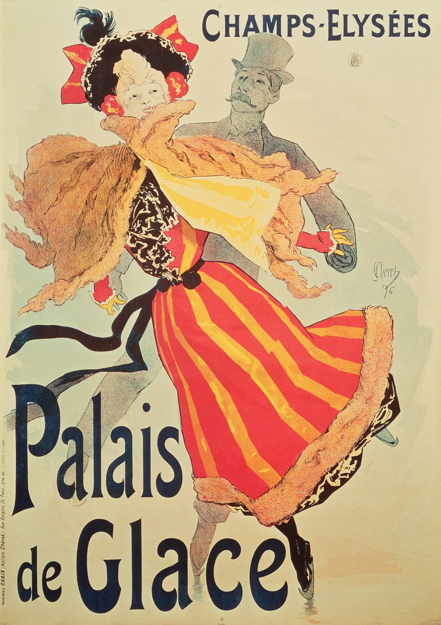 „Lodowy Pałac”, Pola Elizejskie, Paryż, 1893 autorstwa Jules Cheret