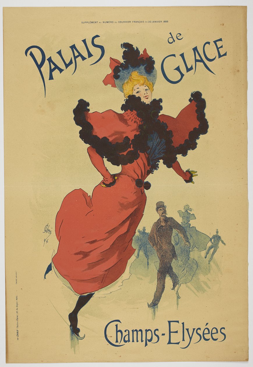 Lodowy Pałac Champs-Elysées, 20 stycznia 1895 r. autorstwa Jules Cheret