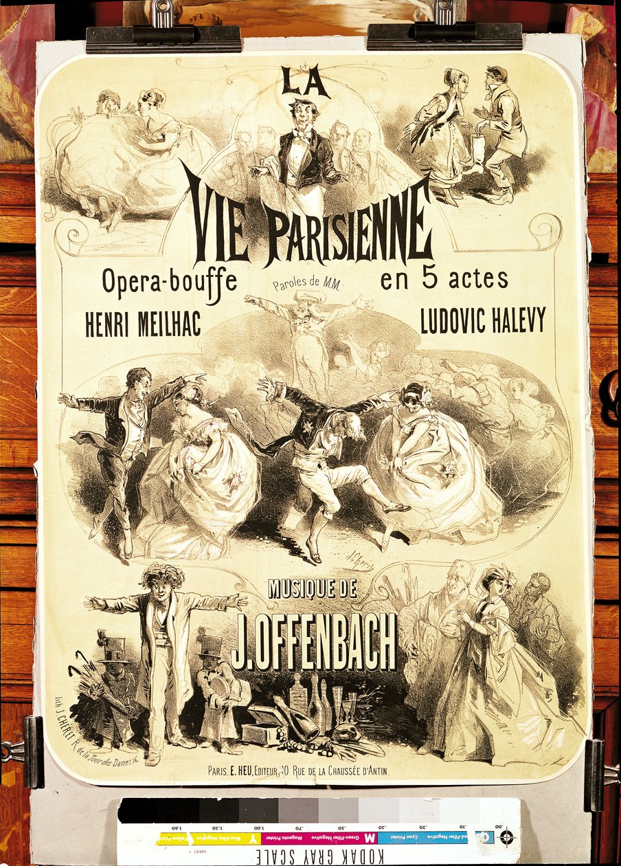 Plakat reklamujący „La Vie Parisienne”, operetka Jacquesa Offenbacha (1819-90) 1886 autorstwa Jules Cheret