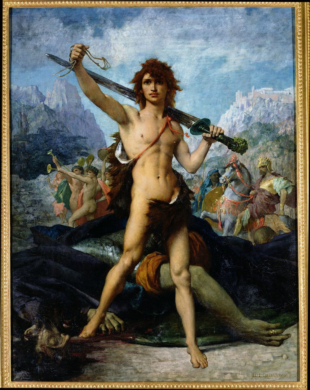 Dawid Triumfujący, 1874 autorstwa Jules Elie Delaunay