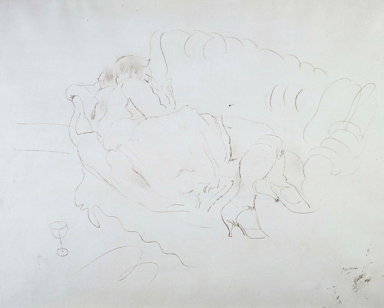 Americaine Endormie autorstwa Jules Pascin