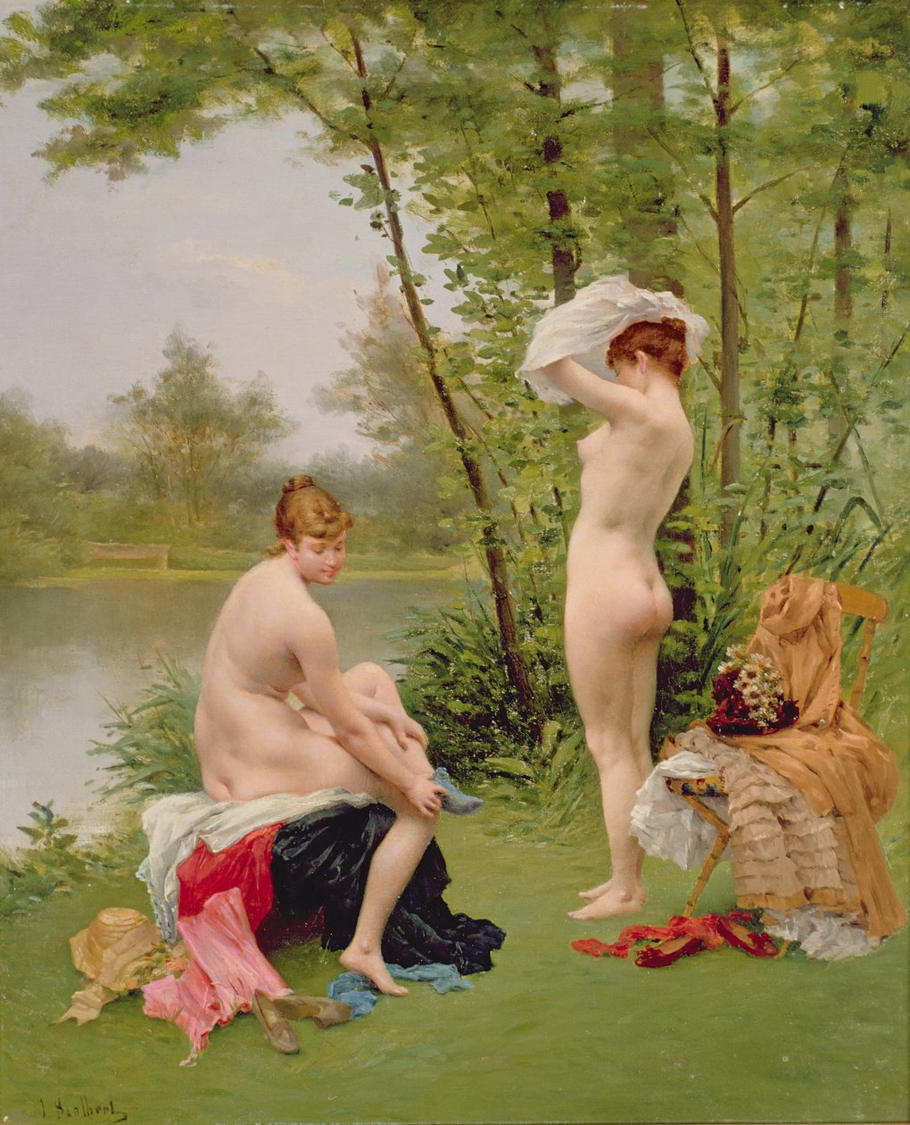 Kąpiący się autorstwa Jules Scalbert